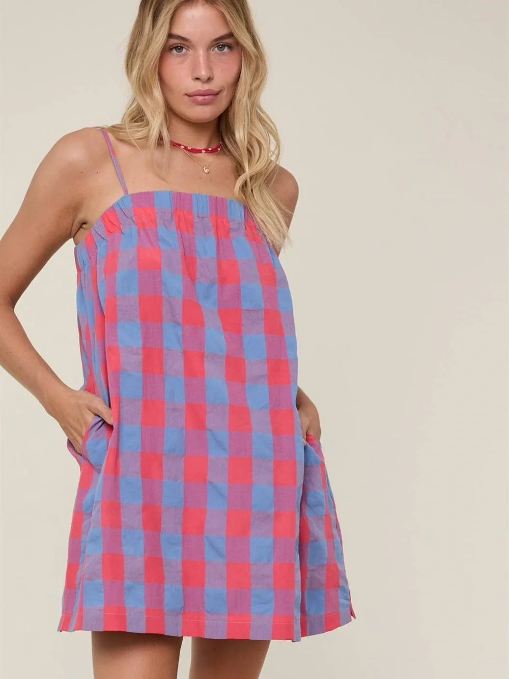 Wishlist Apparel - PLAID CAMI MINI DRESS